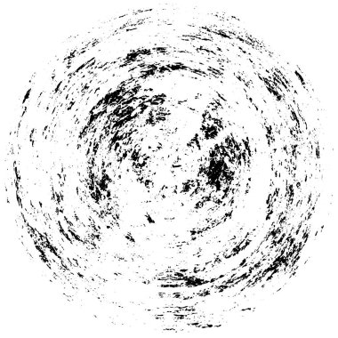 Beyaz arkaplanda soyut siyah yuvarlak şekil. vektör illüstrasyonu    