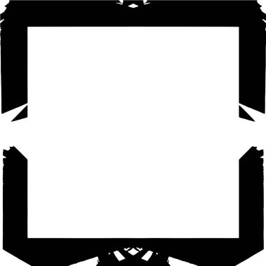 Çerçeve vektörü siyah ve beyaz grunge arkaplan