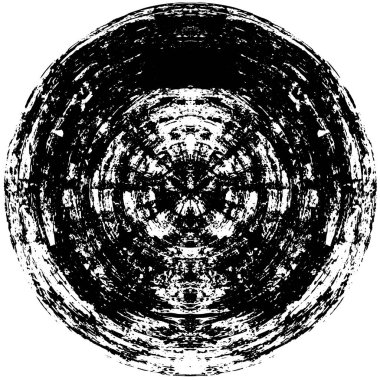 Beyaz arkaplanda soyut siyah yuvarlak şekil. vektör illüstrasyonu    