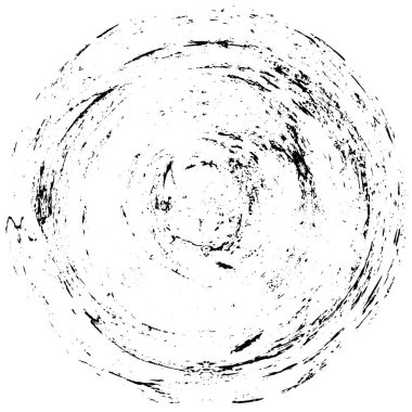 Beyaz arkaplanda soyut siyah yuvarlak şekil. vektör illüstrasyonu    