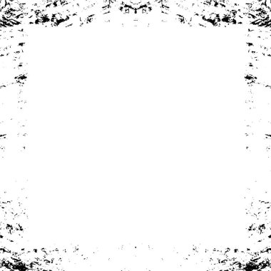 Beyaz arkaplanda soyut siyah kare çerçeve.