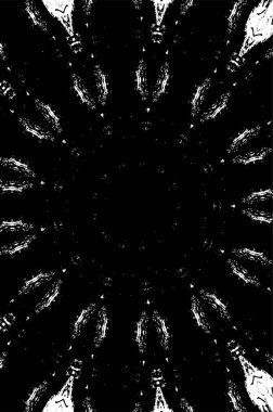 Süslü siyah beyaz arka plan. Mandala deseni.