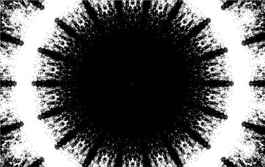 Kaleydoskopik desenli siyah ve beyaz süs arkaplanı