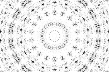 Siyah ve beyaz süslemeli arka plan. Mandala deseni.