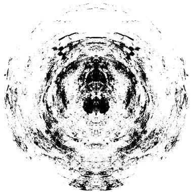 Beyaz arkaplanda soyut siyah yuvarlak şeklin vektör çizimi  