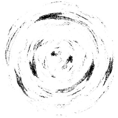 Beyaz arkaplanda soyut siyah yuvarlak şeklin vektör çizimi  