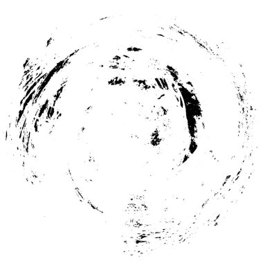 Beyaz arkaplanda soyut siyah yuvarlak şeklin vektör çizimi  