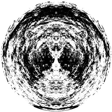 Beyaz arkaplanda soyut siyah yuvarlak şeklin vektör çizimi  