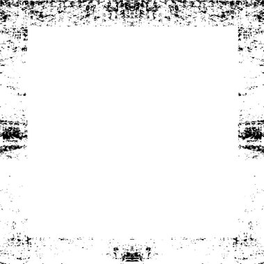 Beyaz arkaplanda soyut siyah kare çerçeve.