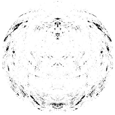 Beyaz arkaplanda soyut siyah yuvarlak şeklin vektör çizimi  