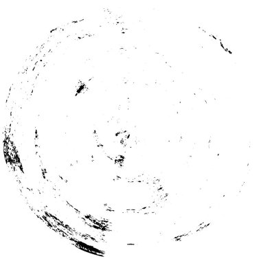 Beyaz arkaplanda soyut siyah yuvarlak şeklin vektör çizimi  