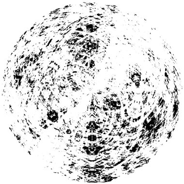 Beyaz arkaplanda soyut siyah yuvarlak şeklin vektör çizimi  