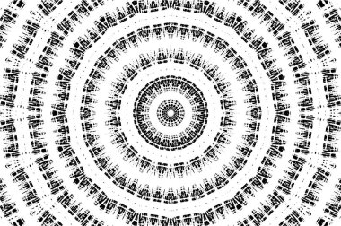 Siyah ve beyaz süslemeli arka plan. Mandala deseni.