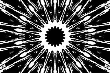 Kaleydoskopik desenli siyah ve beyaz süs arkaplanı