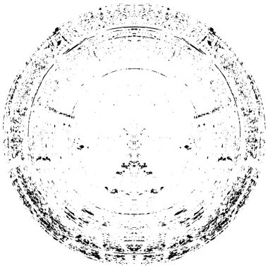 Beyaz arkaplanda soyut siyah yuvarlak şeklin vektör çizimi  