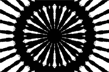 Kaleydoskopik desenli siyah ve beyaz süs arkaplanı