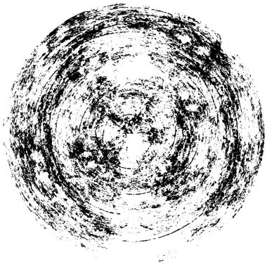 Beyaz arkaplanda soyut siyah yuvarlak şekil 