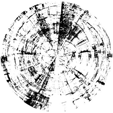 Beyaz arkaplanda soyut siyah yuvarlak şekil 