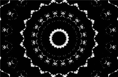 Siyah ve beyaz süslemeli arka plan. Mandala deseni.