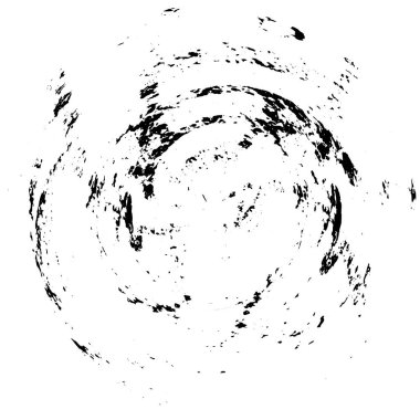 Beyaz arkaplanda soyut siyah yuvarlak şekil 