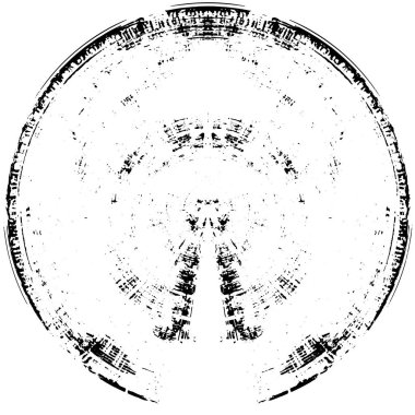 Beyaz arkaplanda soyut siyah yuvarlak şekil 