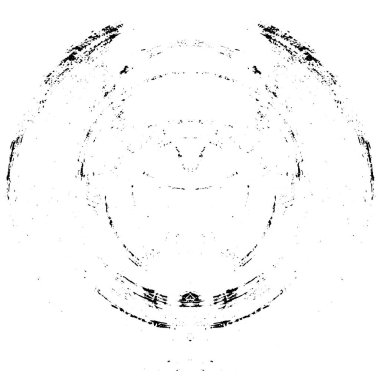 Beyaz arkaplanda soyut siyah yuvarlak şekil 