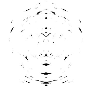 Beyaz arkaplanda soyut siyah yuvarlak şekil 