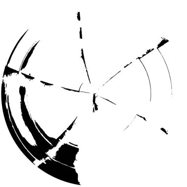 Beyaz arkaplanda soyut siyah yuvarlak şekil 