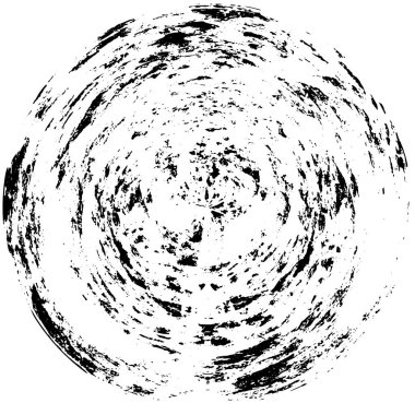 Beyaz arkaplanda soyut siyah yuvarlak şekil 