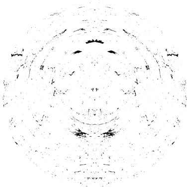 Beyaz arkaplanda soyut siyah yuvarlak şekil 