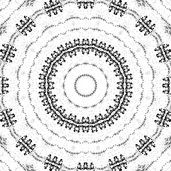 Ornamental Monochrome Background Mandala Pattern — Stock Vector
