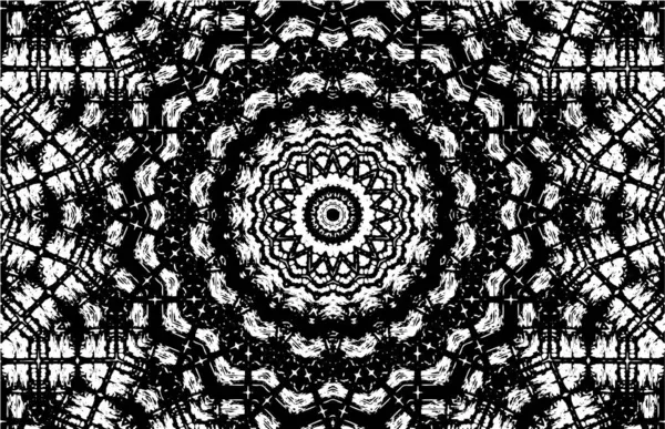Zwart Wit Achtergrond Oud Grunge Vintage Mandala Achtergrond — Stockvector