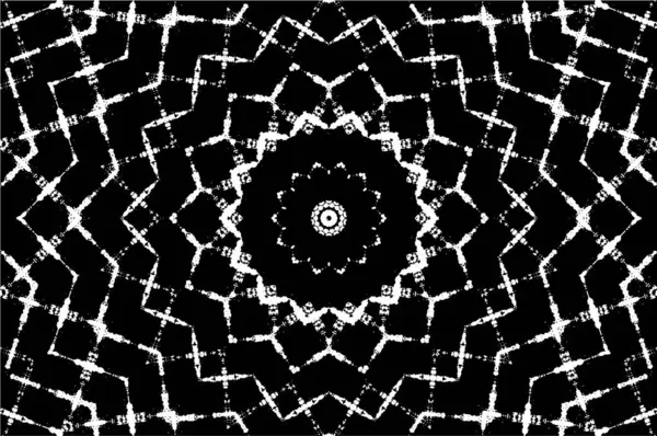 Kaleydoskopik desenli siyah ve beyaz süs arkaplanı