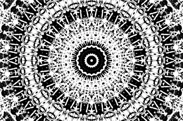 Siyah ve beyaz süslemeli arka plan. Mandala deseni.