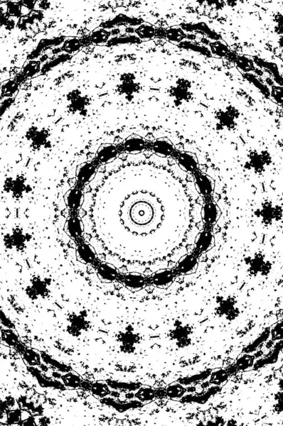 Siyah ve beyaz süslemeli arka plan. Mandala deseni.