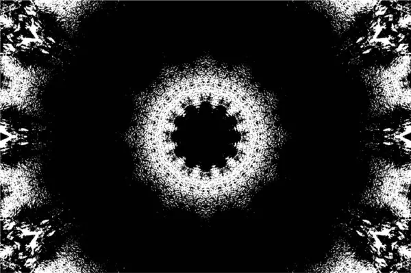 Monochromer Ornamentaler Hintergrund Mandala Muster — Stockvektor