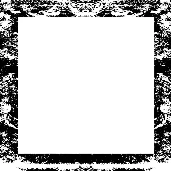 Abstrakter Schwarzer Quadratischer Rahmen Auf Weißem Hintergrund — Stockvektor