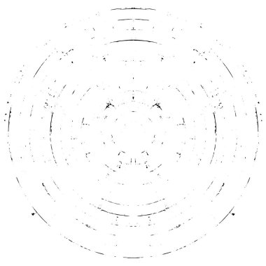 Beyaz arkaplanda soyut siyah yuvarlak şekil 