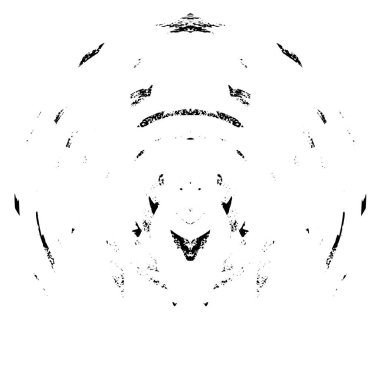 Beyaz arka planda siyah yuvarlak şekil. vektör illüstrasyonu       