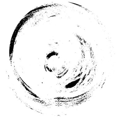 Beyaz arka planda siyah yuvarlak şekil. vektör illüstrasyonu       