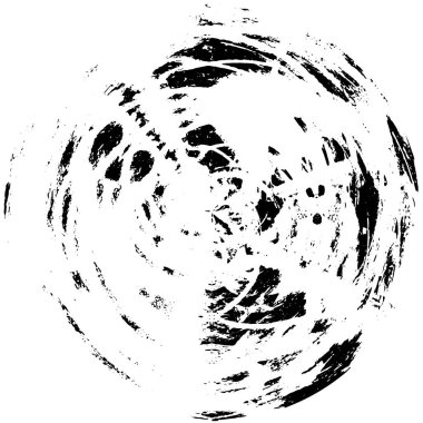 Beyaz arka planda siyah yuvarlak şekil. vektör illüstrasyonu       