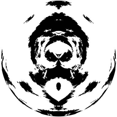 Beyaz arka planda siyah yuvarlak şekil. vektör illüstrasyonu       