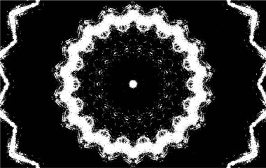 Kaleydoskopik desenli siyah ve beyaz süs arkaplanı