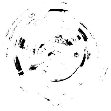 Beyaz arkaplanda soyut siyah yuvarlak şekil. vektör illüstrasyonu      