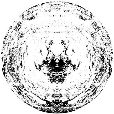 Beyaz arkaplanda soyut siyah yuvarlak şekil. vektör illüstrasyonu      