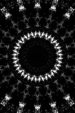 Siyah ve beyaz süslemeli arka plan. Mandala deseni.