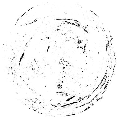 Beyaz arkaplanda soyut siyah yuvarlak şekil.     