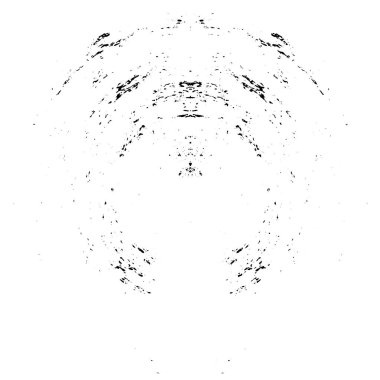 Beyaz arkaplanda soyut siyah yuvarlak şekil.     