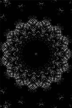 Siyah ve beyaz süslemeli arka plan. Mandala deseni.
