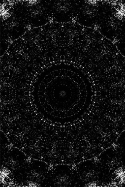 Siyah ve beyaz süslemeli arka plan. Mandala deseni.